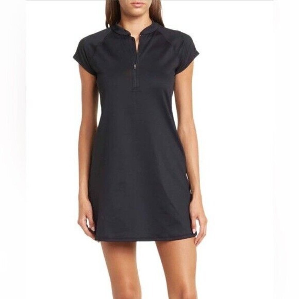 Z by Zella womens short black athletic dress size medium *flaw broken zipper